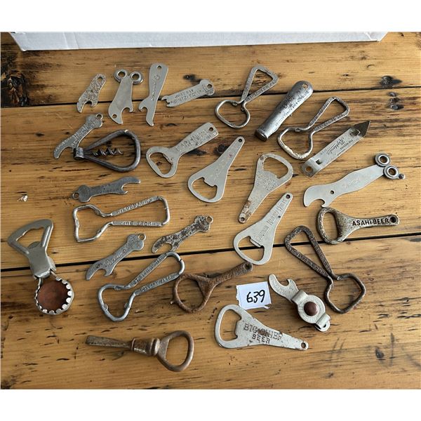 Lot of Advertising openers - CPR, CNR, hotels, bud, Big Chief, etc.