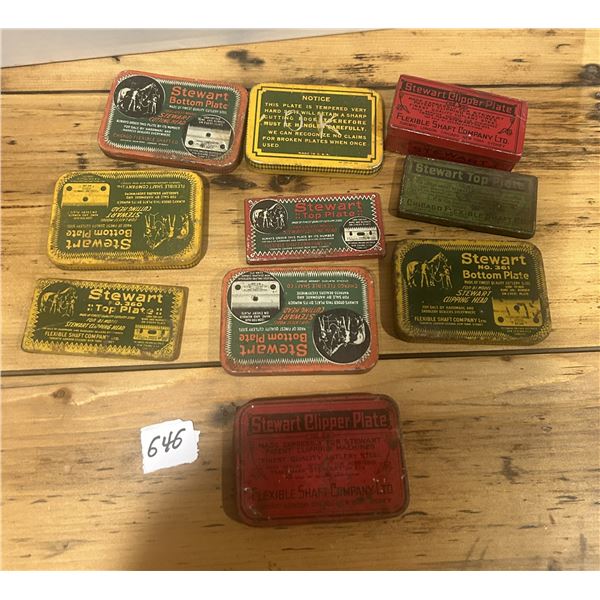 Stewart clipper tins x10 - Vintage
