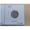 Image 3 : 1906 & 1907 silver 10 cents