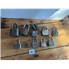 Image 4 : 11 Vintage Locks - Yale, Slaymaker, etc. Some are brass!