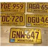Image 4 : 5 - 1976 Manitoba license plates