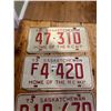 Image 2 : 3 - 1973 RCMP Saskatchewan license plates