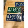 Image 2 : 5 - Alberta license plates - 1970-74