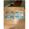 Image 1 : 2 Pair of Saskatchewan license plates - 1983 & 2004