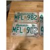 Image 2 : 2 Pair of Saskatchewan license plates - 1983 & 2004
