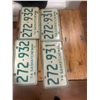 Image 3 : 2 pair 1974 license plates - consecutive numbers