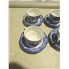 Image 4 : liberty blue 8 tea cups and plates 5.5"
