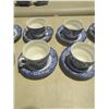 Image 5 : liberty blue 8 tea cups and plates 5.5"