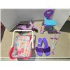 Image 1 : Doll items - Baby carrier, shoes, scooter, crutches, etc.