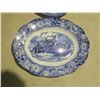 Image 3 : two liberty blue platters 14"x11.3" and 8"x5.5"