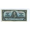 Image 1 : 1937 Bank of Canada Five Dollar Bank Note.
