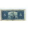 Image 2 : 1937 Bank of Canada Five Dollar Bank Note.