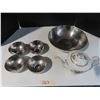 Image 1 : Stainless steel dishes with floral park teapot
