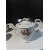 Image 4 : Stainless steel dishes with floral park teapot