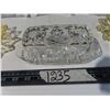 Image 2 : Pressed cut glass crystal lidded butter dish and various shaped plates