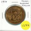 Image 1 : 1974 Trans-Alaskan Pipeline brass medal. 38mm. BU.