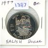 Image 1 : British Columbia. 1977 Salish Trade Dollar. BU.