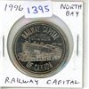 Image 1 : 1996 North Bay, Ontario Trade Dollar. Railway Capital. BU.