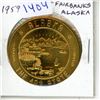 Image 1 : 1959 Fairbanks, Alaska Trade Dollar. Good for $1 all year during ’59 when Alaska became 49.