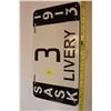 Image 1 : 1913 Saskatchewan reproduction porcelain license plate