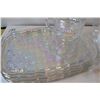 Image 2 : Federal glass iridescent 4 snack trays, 9 cups