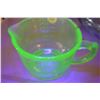 Image 2 : measuring/mixing cup, flea-bitten lip, uranium glass