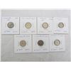 Image 1 : 7 Canadian Silver Nickels 1914 - 1920