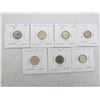 Image 2 : 7 Canadian Silver Nickels 1914 - 1920