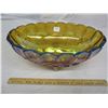 Image 1 : Large Marigold Indiana Carnival Fruit Bowl Harvest Grapes