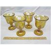 Image 2 : 4 Indiana Marigold Carnival Harvest Grapes Goblets