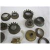 Image 4 : Antique Oil Lamp Brass Burner Parts and Collars