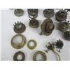 Image 5 : Antique Oil Lamp Brass Burner Parts and Collars
