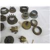 Image 7 : Antique Oil Lamp Brass Burner Parts and Collars