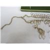 Image 2 : Vintage Rhinestone Necklace and Ear Ring Set with Display Box