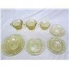 Image 1 : Lot of 7 Pieces of Amber Depression Glass
