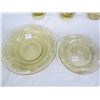 Image 2 : Lot of 7 Pieces of Amber Depression Glass