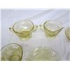 Image 2 : Lot of 8 Amber Depression Glass Items