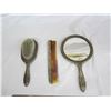 Image 5 : Antique Ladies 3 Piece Brush , Mirror , and Brush Set