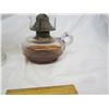 Image 4 : Lot of 2 Antique Oil Lamps both with Chimneys and Burners