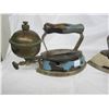 Image 2 : Lot of Antique Irons Including a Rare White Coleman Gas Iron
