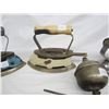 Image 3 : Lot of Antique Irons Including a Rare White Coleman Gas Iron