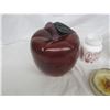 Image 2 : Lot of Vintage Glassware Apple is a Cookie Jar