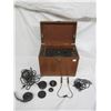Image 1 : Antique Doctors Stethograph  Machine Nice Mahogany Box