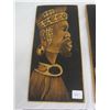 Image 2 : 2 Vintage African Carved Pictures on Wood
