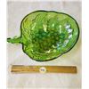 Image 1 : indiana Green Carnival Glass fruit bowl