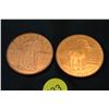 Image 1 : 2x 1oz copper coins