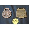 Image 1 : 1947 & fire dept watch fobs