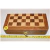 Image 1 : travel walnut chess board