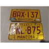 Image 3 : Lot of 4 manitoba license plates