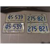Image 2 : 4 pair of Sk license plates